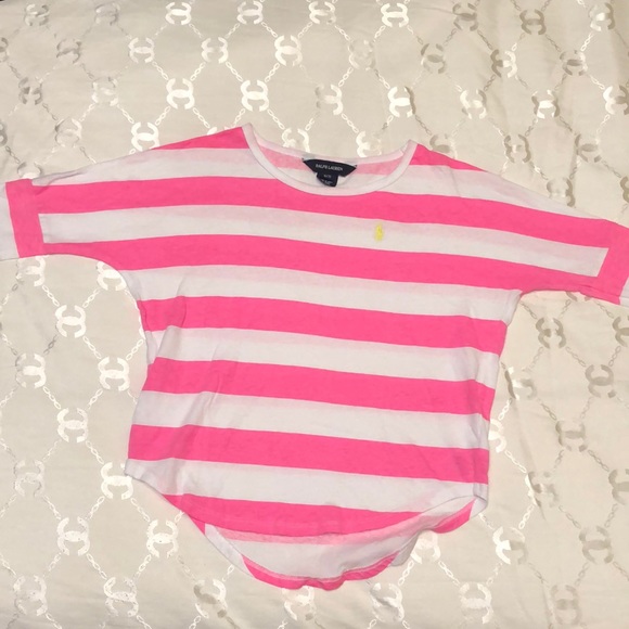 Ralph Lauren Other - Ralph Lauren pink stripe shirt for girl 7(S)